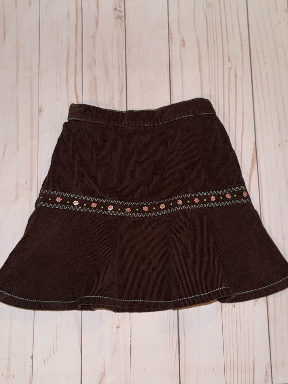 Brown corduroy skirt